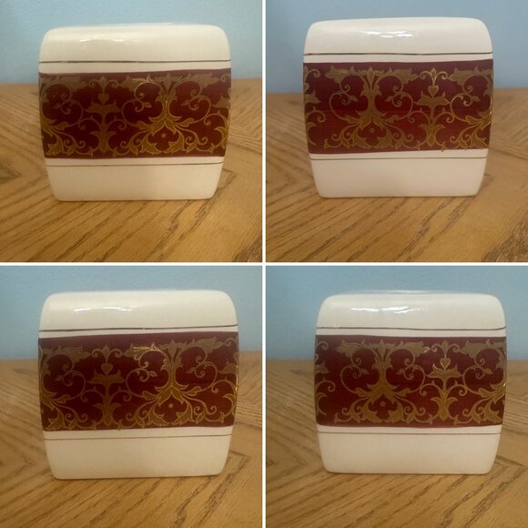 Bathroom Accessories Set Ceramic Tissue Box Cover Soap Pump Toothbrush Holder - Picture 3 of 9